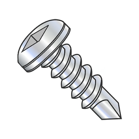 Usa Industrials Self-Drilling Screw, #12-14 x 2-1/2 in, Zinc Plated Steel Pan Head Square Drive BULK-SCRW-12327
